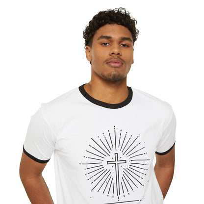 "Born Again", Unisex Ringer Cotton T-Shirt