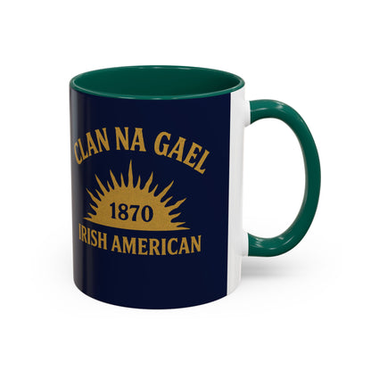 "Clan na Gael - Irish American", Colorful Mugs (11oz, 15oz) (Mariana Blue)
