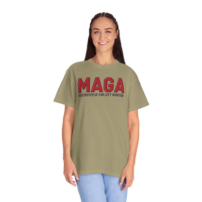 "MAGA - Destroyer of Far Left Wokeism", Unisex T-shirt