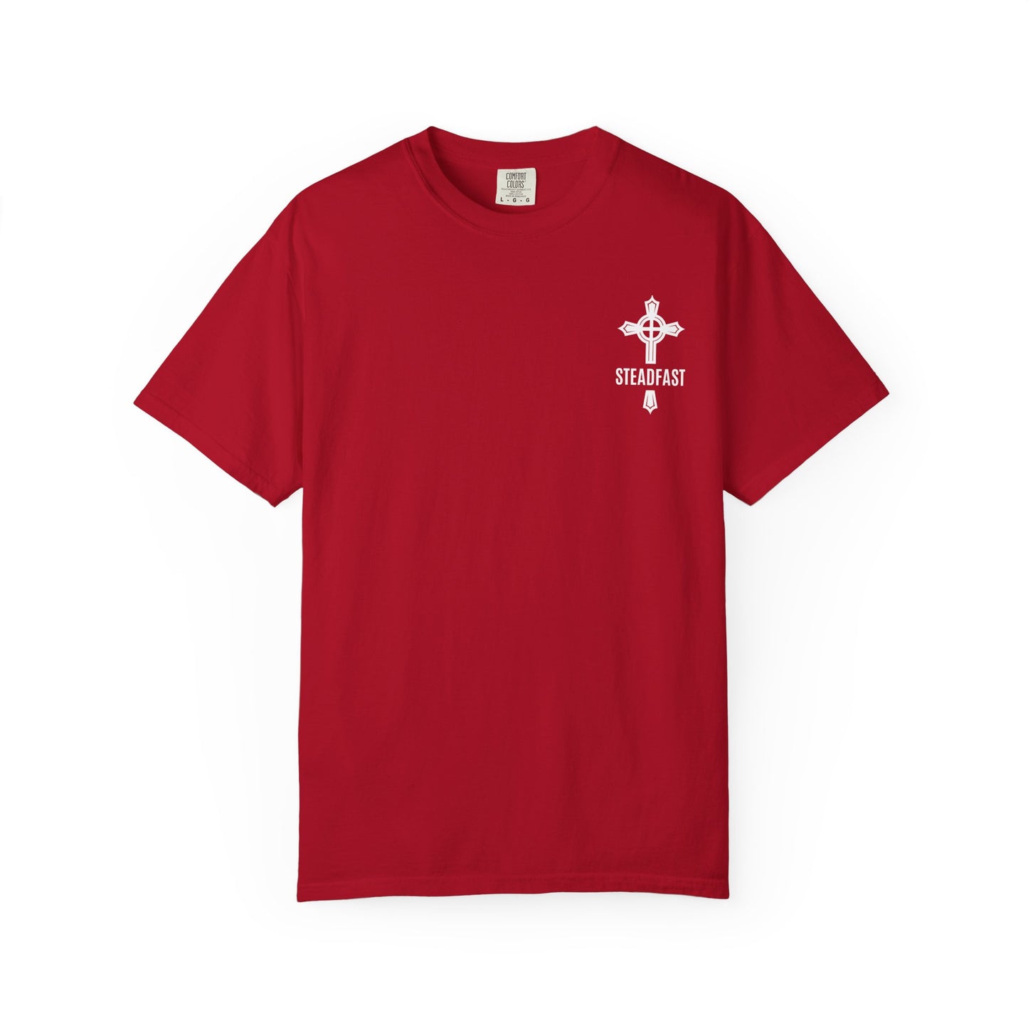 "Steadfast Cross in White", Unisex T-shirt