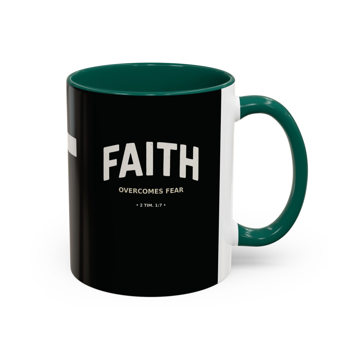 "Faith Overcomes Fear", Colorful Mugs (11oz, 15oz)