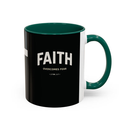 "Faith Overcomes Fear", Colorful Mugs (11oz, 15oz)