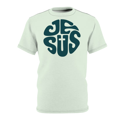 "Retro Jesus", Unisex T-shirt (Aquarelle Green)