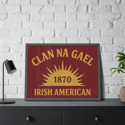 "Clan na Gael - Irish American", Framed Paper Poster (Palladius Red)