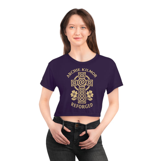 "Archie Kilmor Cross - Reforged" #01, Crop Tee (Academic Purple)