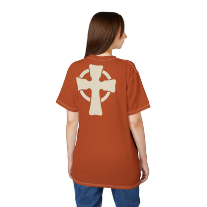 "Retro Jesus", Unisex T-shirt (Alloy Orange)