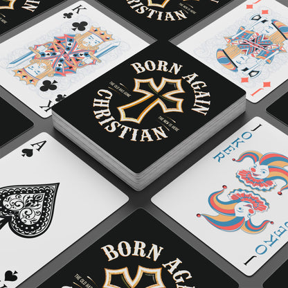 "Born Again Christian" #01, Christian Playing Cards (Void Black)