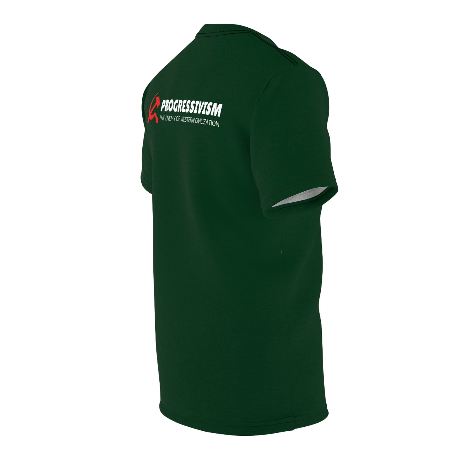 "Progressivism - Enemy of Western Civilization", Unisex Tee (Monsoon Green)