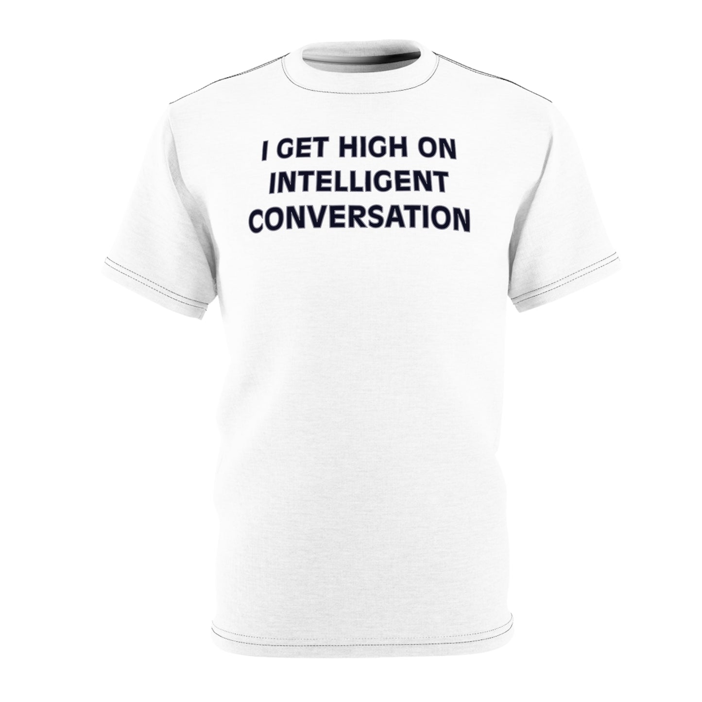 "Intelligent Conversation", Unisex T-shirt (White)