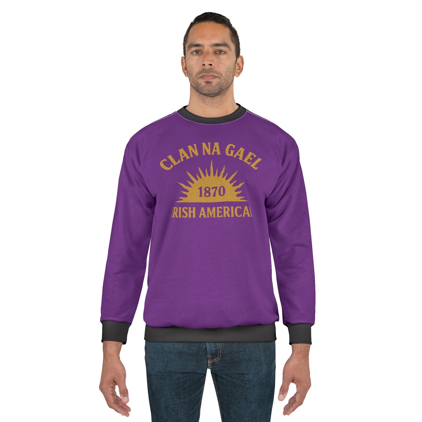 "Clan na Gael - Irish American", Unisex Sweatshirt (Vesper Violet)