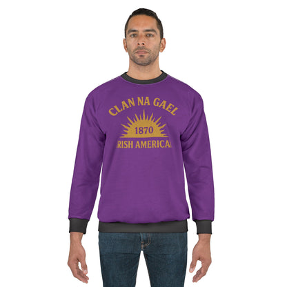 "Clan na Gael - Irish American", Unisex Sweatshirt (Vesper Violet)