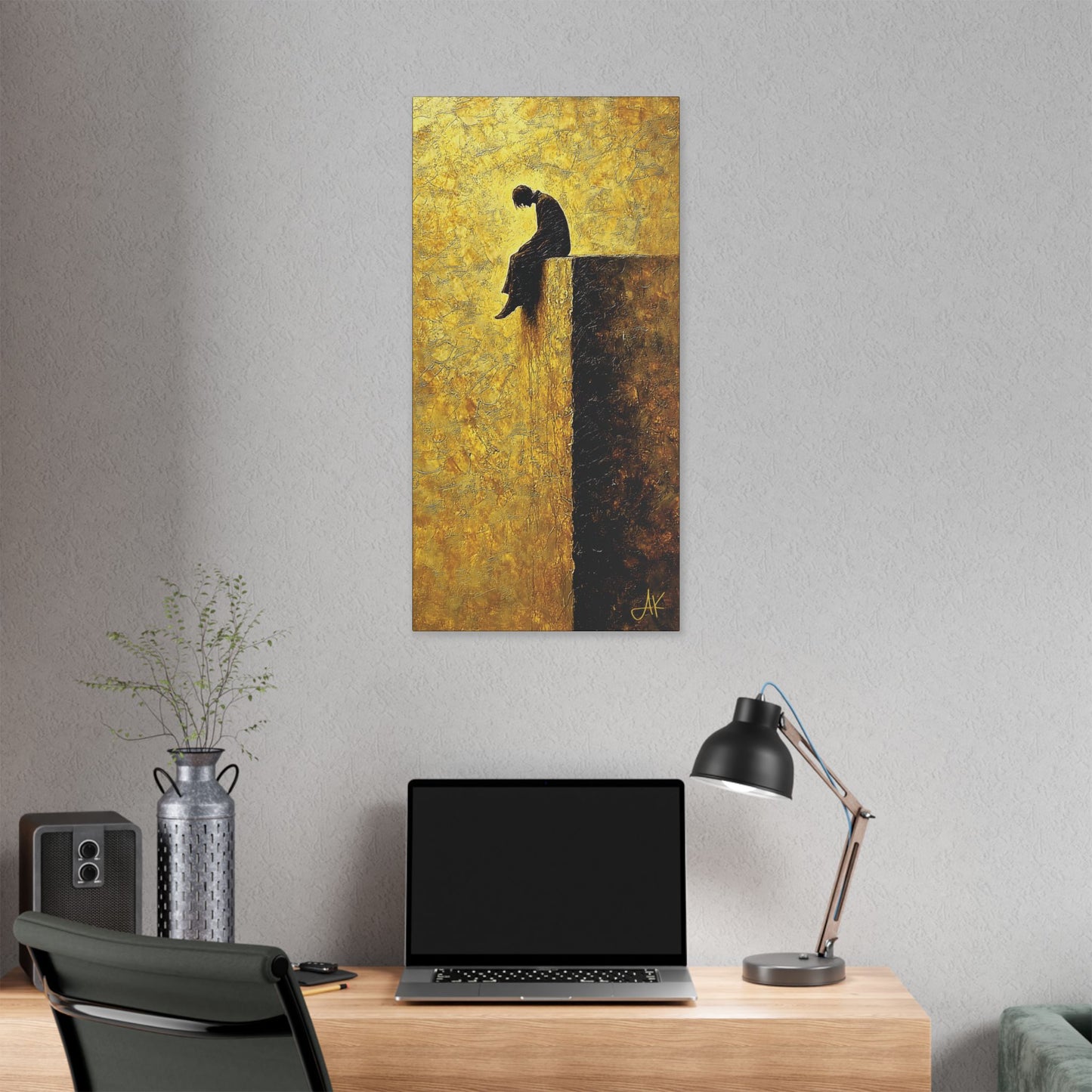 "In Darkest Hour He Is With Me", Stretched Classic Canvas Fine Art Print