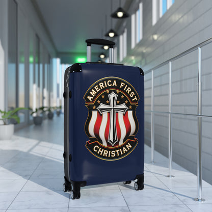 "America First Christian" #04, Suitcases (Dark Blue)