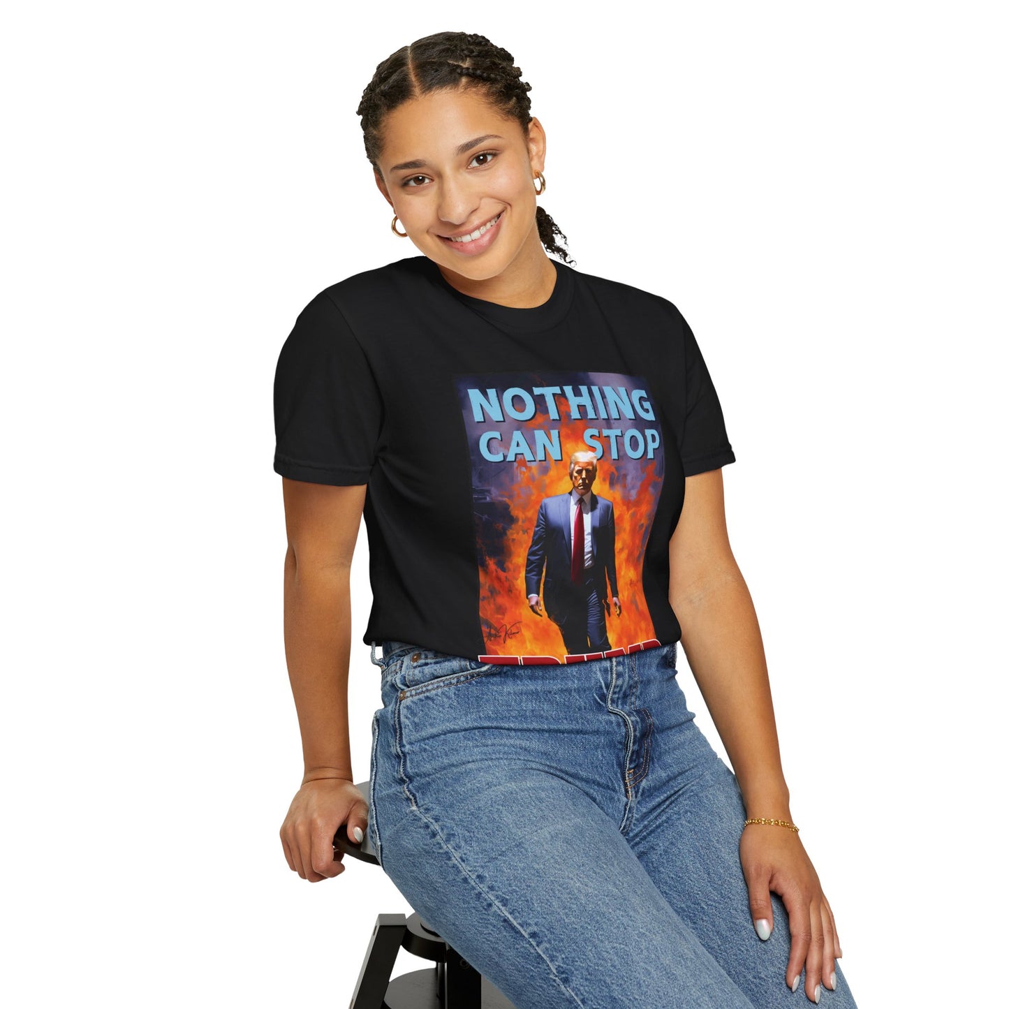 "Nothing Can Stop Trump", Unisex T-shirt (Dark Colors)