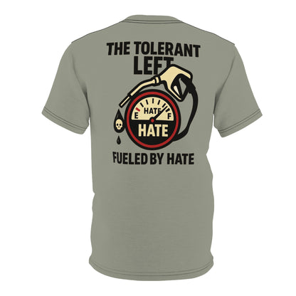 "The Tolerant Left", Unisex T-shirt (Deep Seagrass Grey)