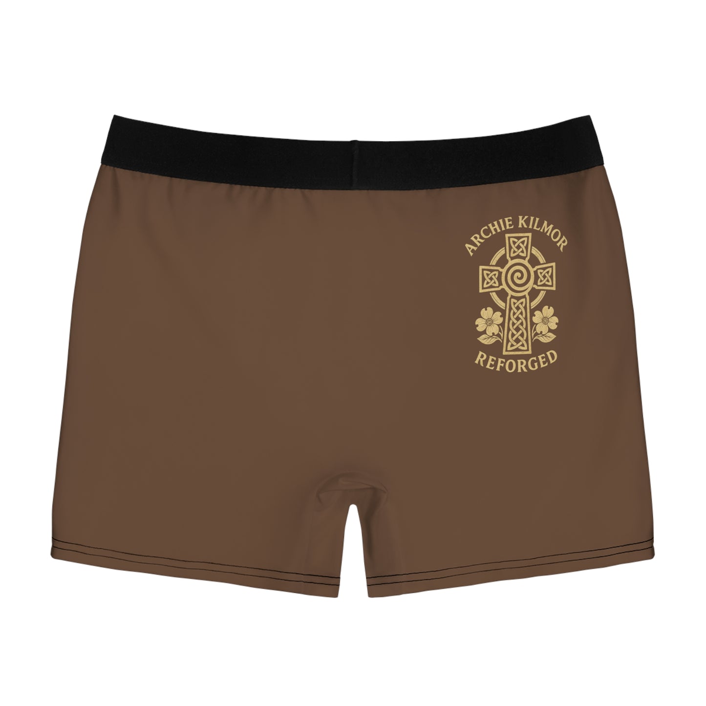 "Archie Kilmor Cross - Reforged" #01, Men's Boxer Briefs (Coffee Brown)