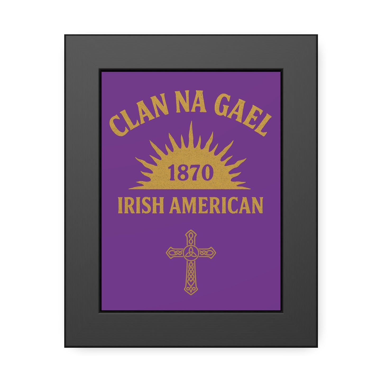 "Clan na Gael - Irish American", Framed Paper Poster (Vesper Violet)