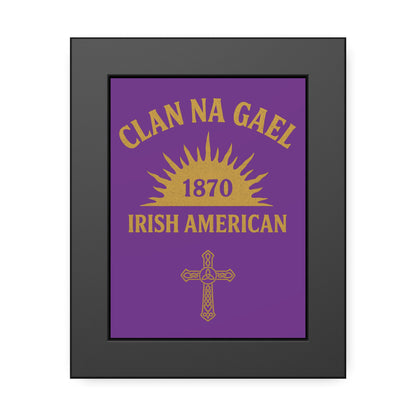 "Clan na Gael - Irish American", Framed Paper Poster (Vesper Violet)