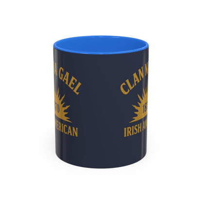 "Clan na Gael - Irish American", Colorful Mugs (11oz, 15oz) (Blue Burka Grey)