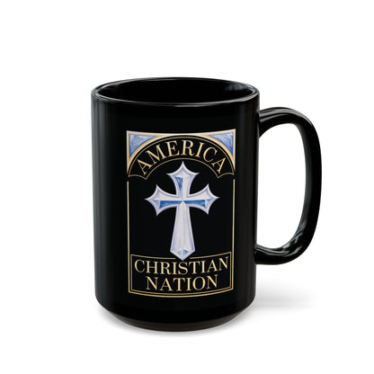 "America Christian Nation" #22, Black Mug (11oz & 15oz)