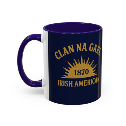 "Clan na Gael - Irish American", Colorful Mugs (11oz, 15oz) (Mariana Blue)