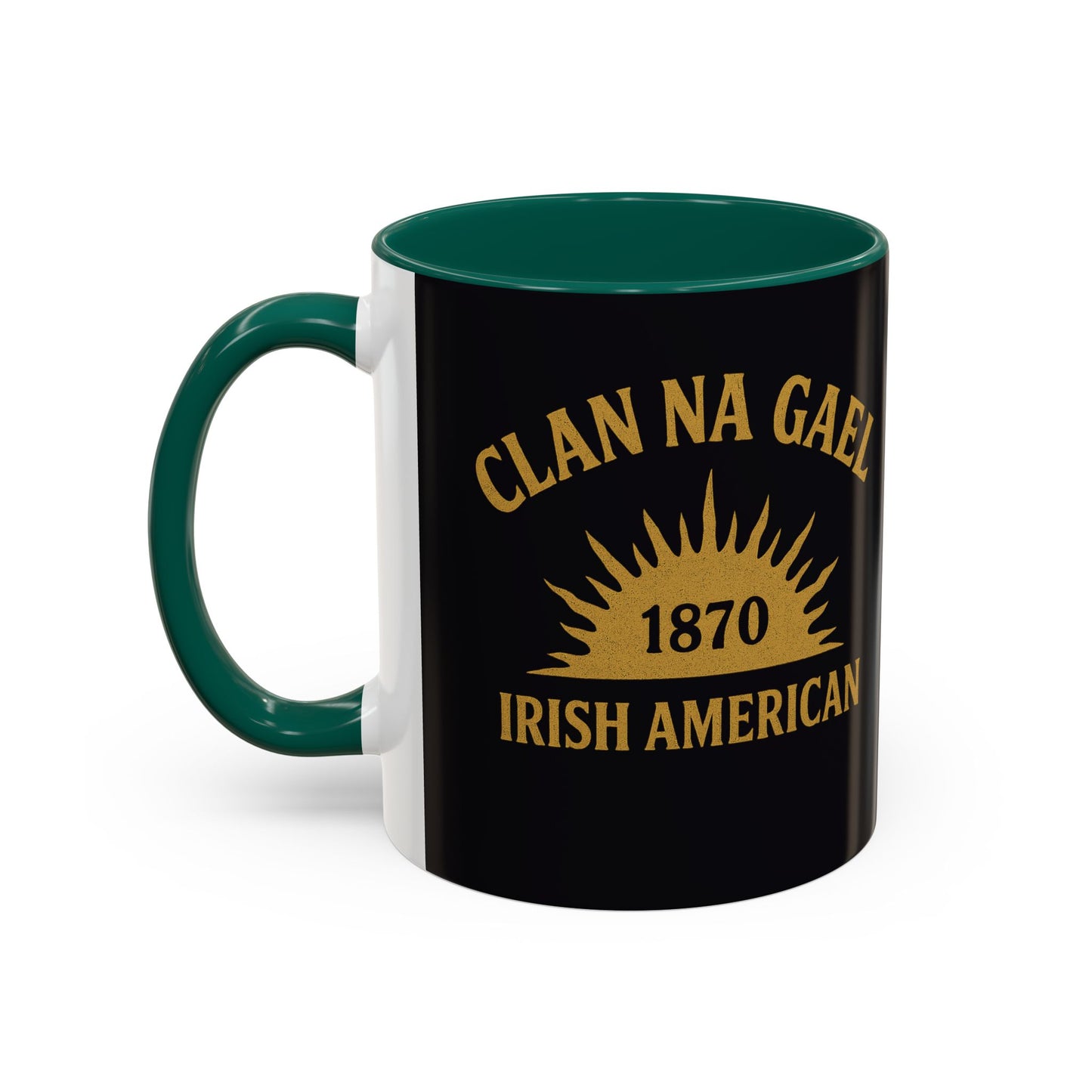 "Clan na Gael - Irish American", Colorful Mugs (11oz, 15oz) (Raven Black)