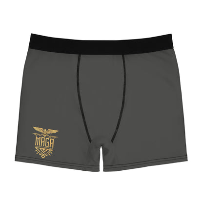 "MAGA Restoring the Republic" #02, Men's Boxer Briefs (Panzer Grey)