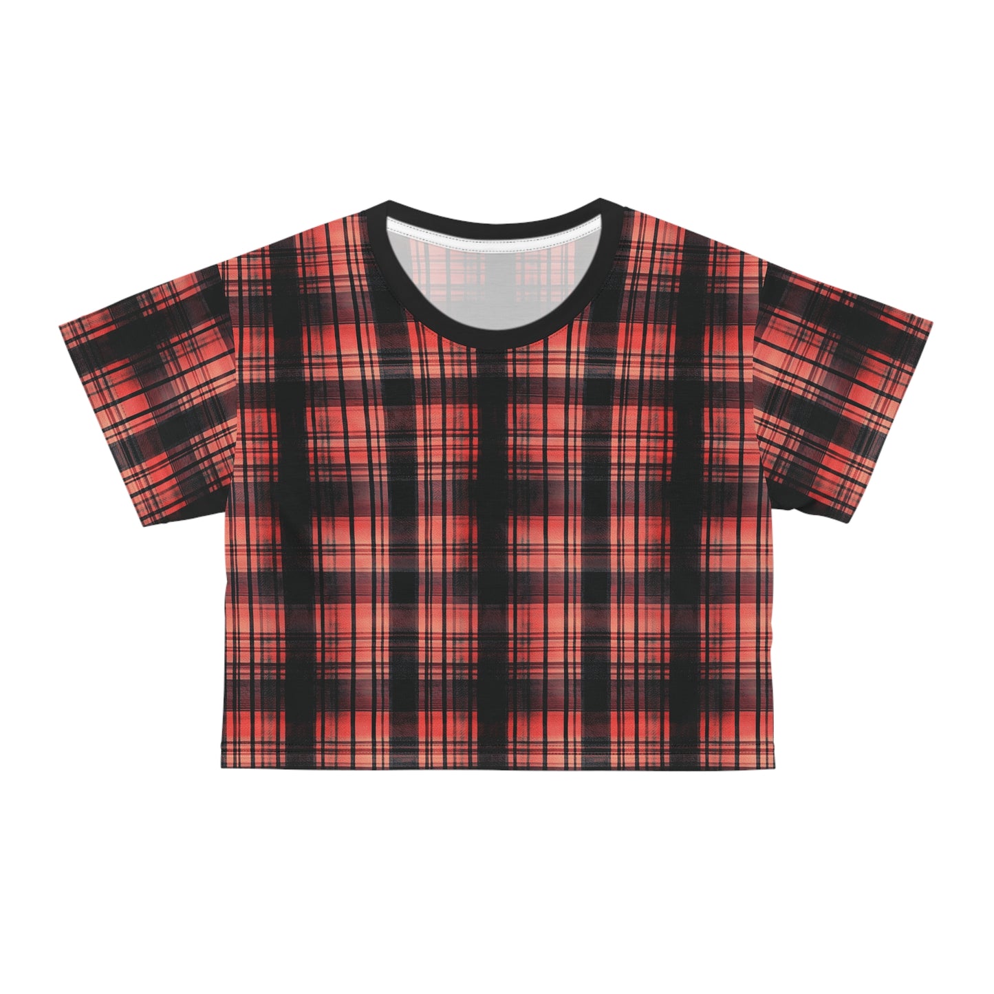 "Kin of Flame", Crop Tee (Flame Black Collar)