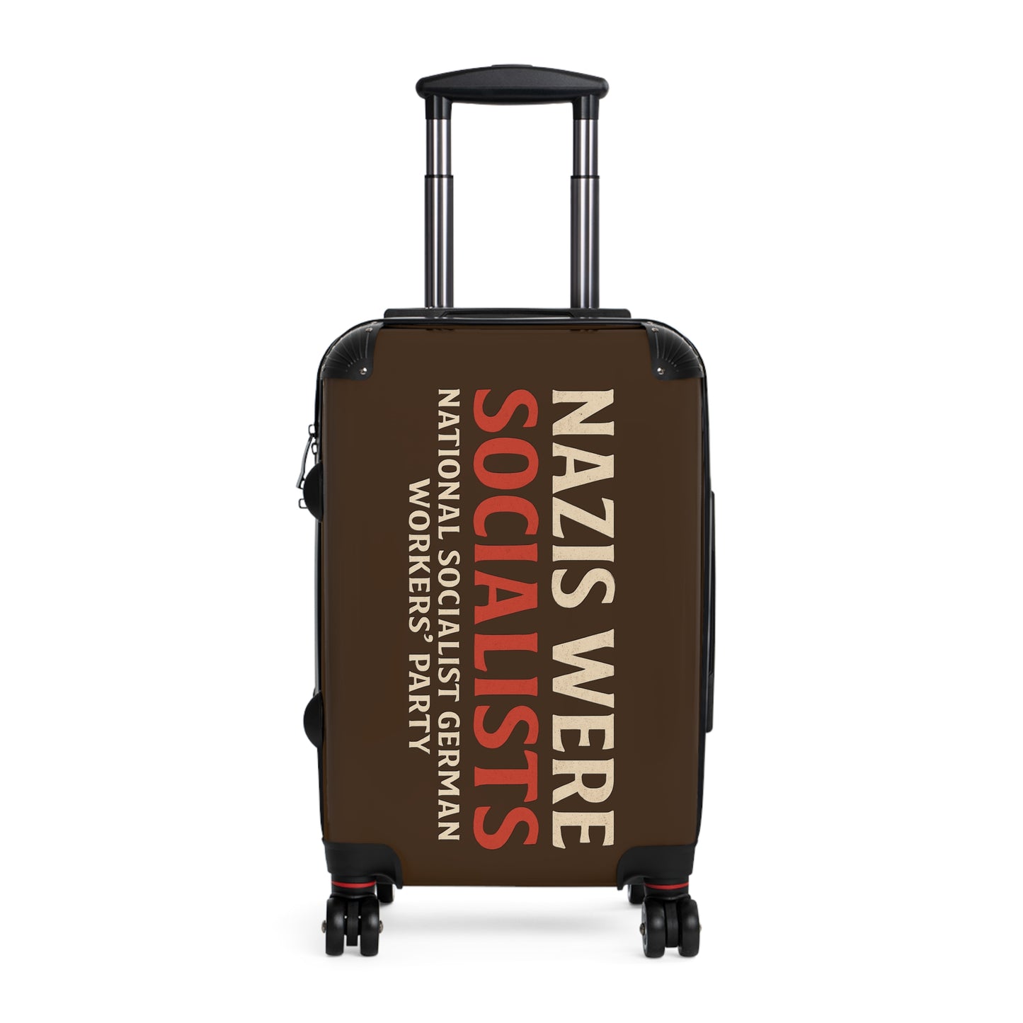 "Nazis were Socialists", Suitcase (Dark Chocolate Brown)
