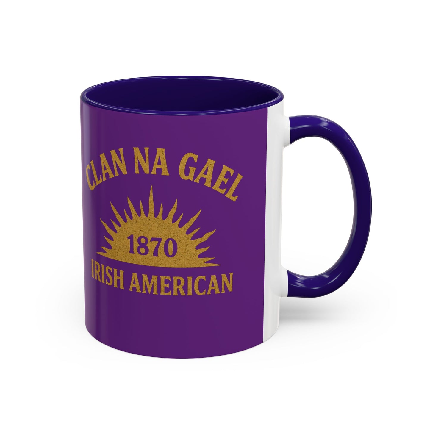 "Clan na Gael - Irish American", Colorful Mugs (11oz, 15oz) (Vesper Violet)