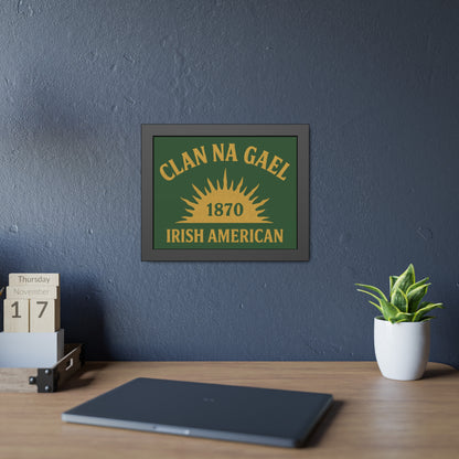 "Clan na Gael - Irish American", Framed Paper Poster (Brithemain Green)