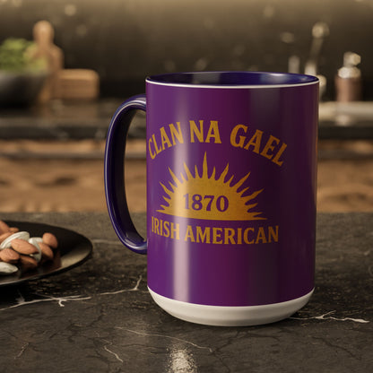 "Clan na Gael - Irish American", Colorful Mugs (11oz, 15oz) (Vesper Violet)