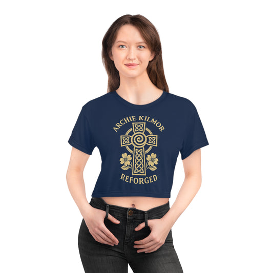 "Archie Kilmor Cross - Reforged" #01, Crop Tee (Cambridge Blue)