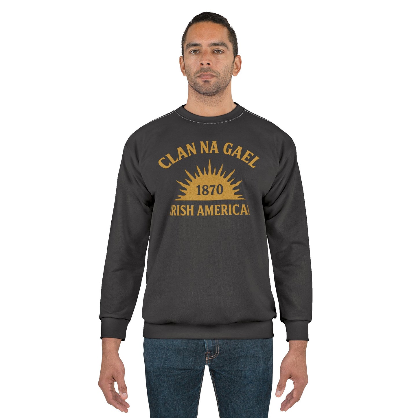 "Clan na Gael - Irish American", Unisex Sweatshirt (Raven Black)