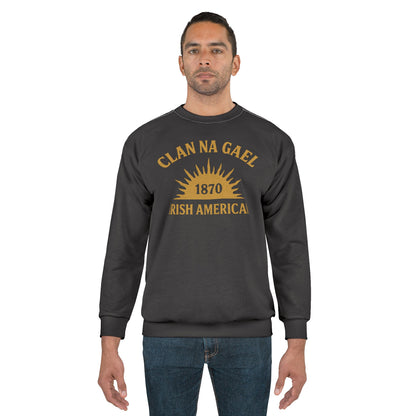 "Clan na Gael - Irish American", Unisex Sweatshirt (Raven Black)