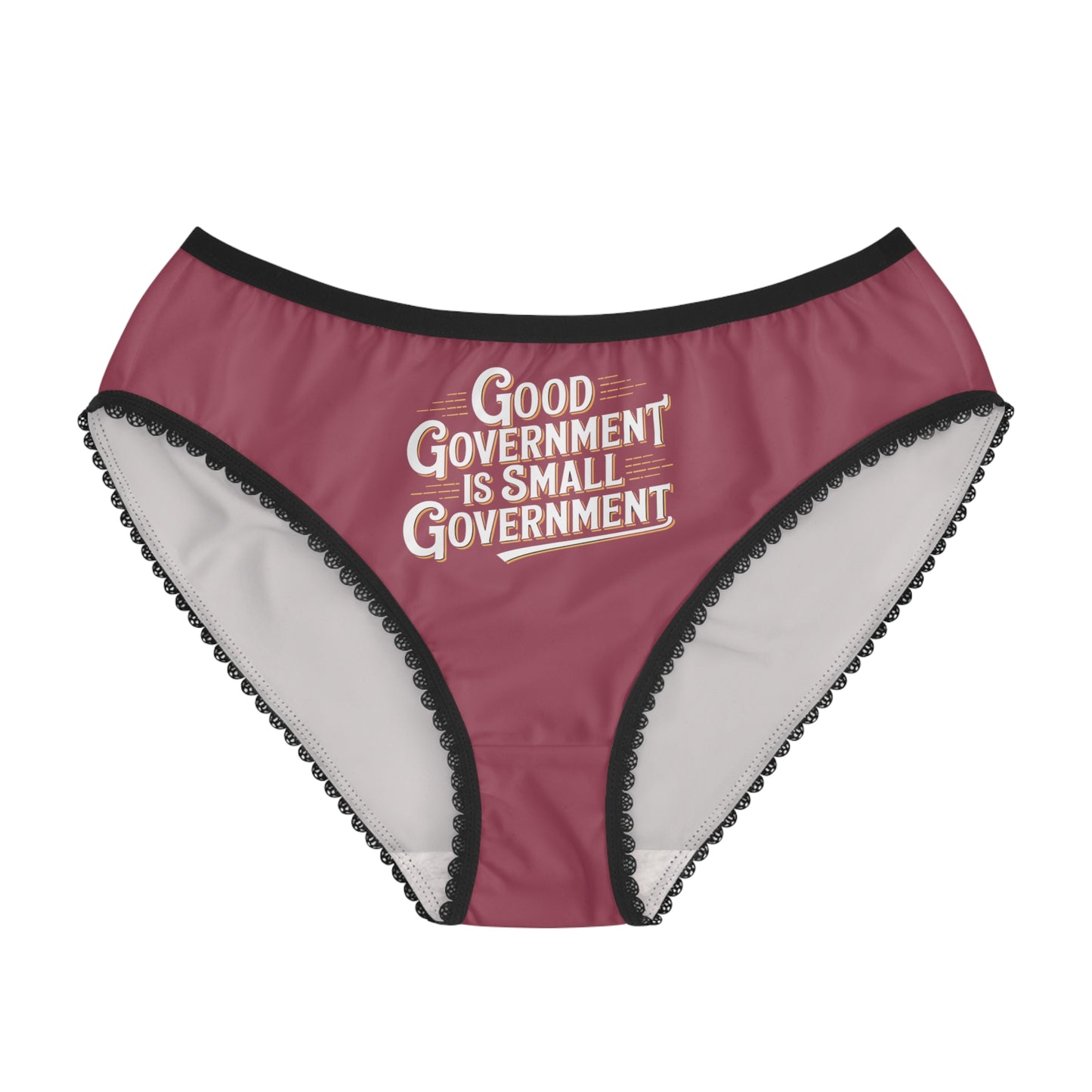 "Good Government is Small Government", Women's Briefs (Hippie Pink)