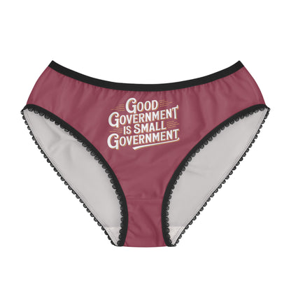 "Good Government is Small Government", Women's Briefs (Hippie Pink)