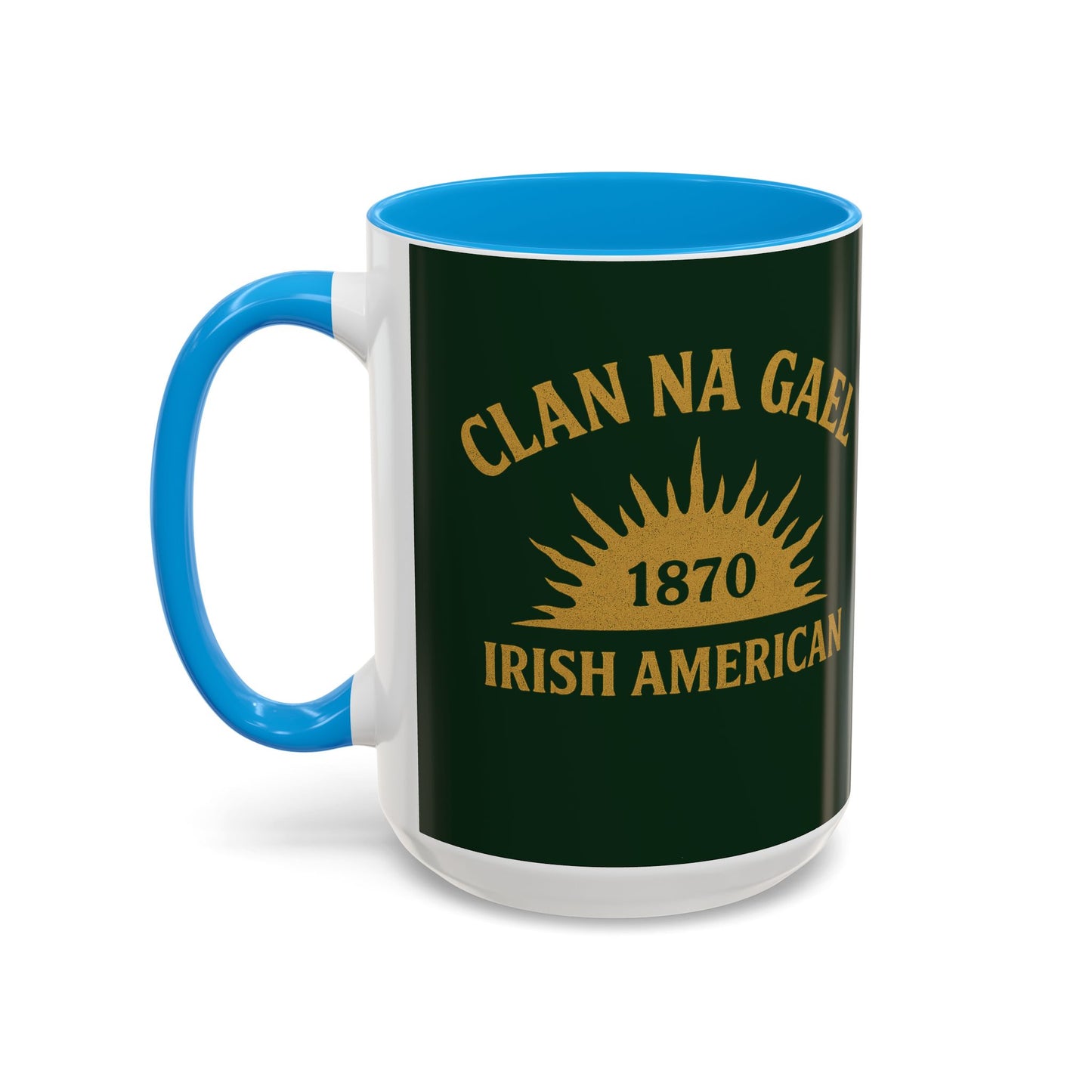 "Clan na Gael - Irish American", Colorful Mugs (11oz, 15oz) (Fenian Green)