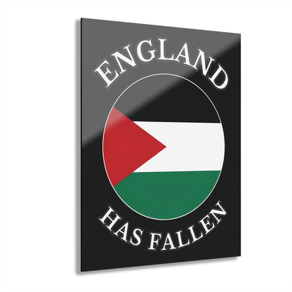 "England has Fallen", Acrylic Wall Prints (French Cleat Hanging) (Void Black)