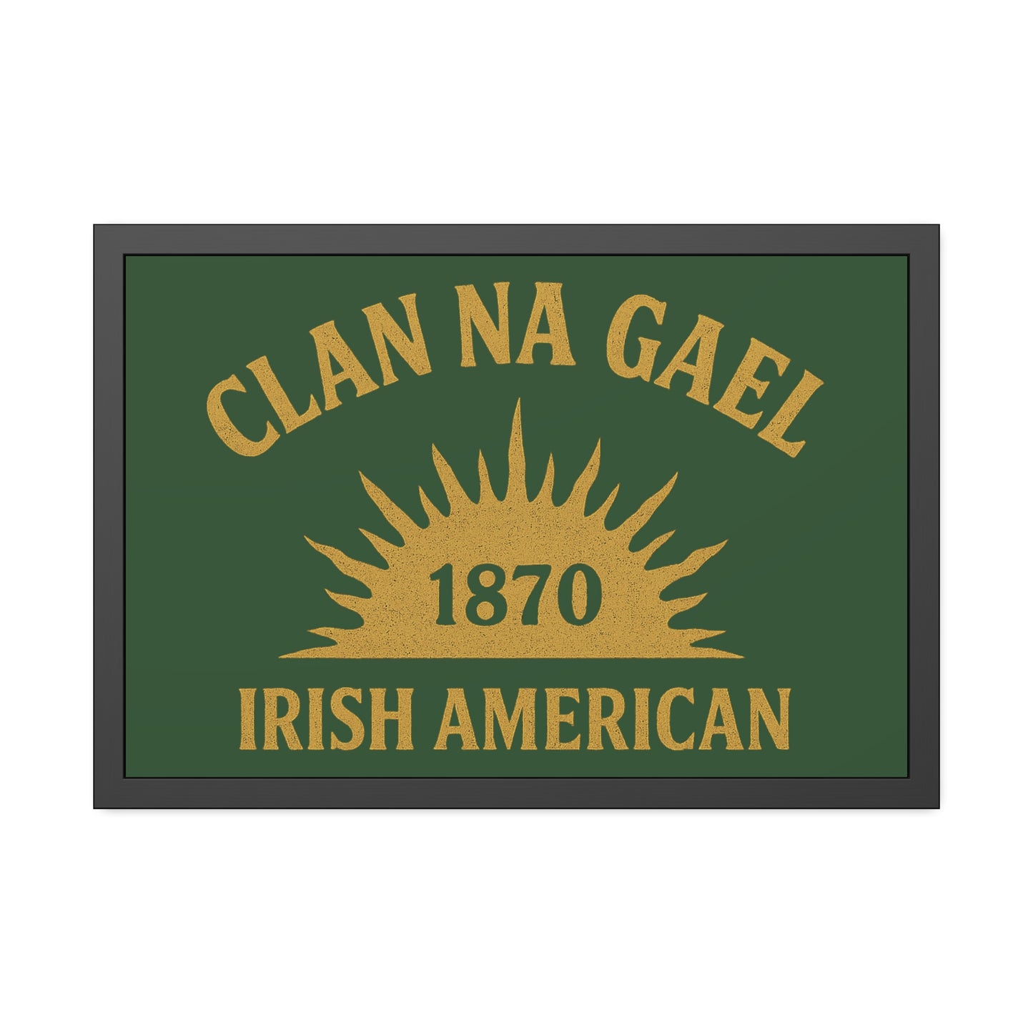 "Clan na Gael - Irish American", Framed Paper Poster (Brithemain Green)