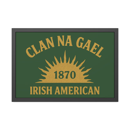 "Clan na Gael - Irish American", Framed Paper Poster (Brithemain Green)
