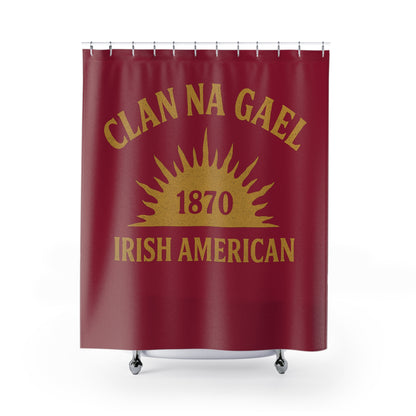 "Clan na Gael - Irish American", Shower Curtains (Fénechas Red)