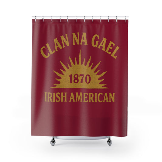 "Clan na Gael - Irish American", Shower Curtains (Fénechas Red)