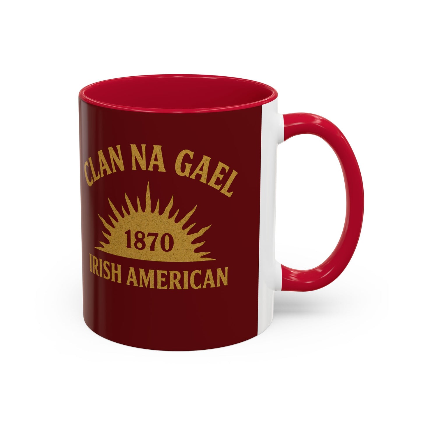 "Clan na Gael - Irish American", Colorful Mugs (11oz, 15oz) (Palladius Red)