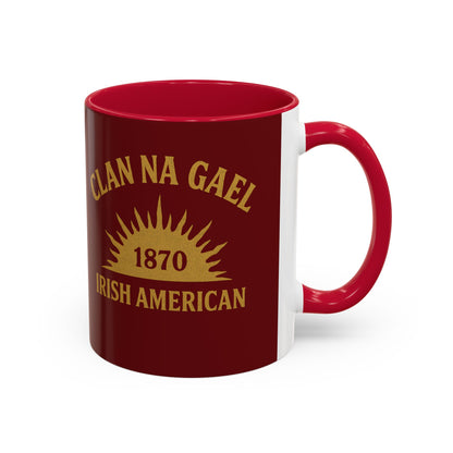 "Clan na Gael - Irish American", Colorful Mugs (11oz, 15oz) (Palladius Red)
