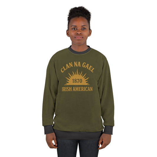 "Clan na Gael - Irish American", Unisex Sweatshirt (Fianna Green)