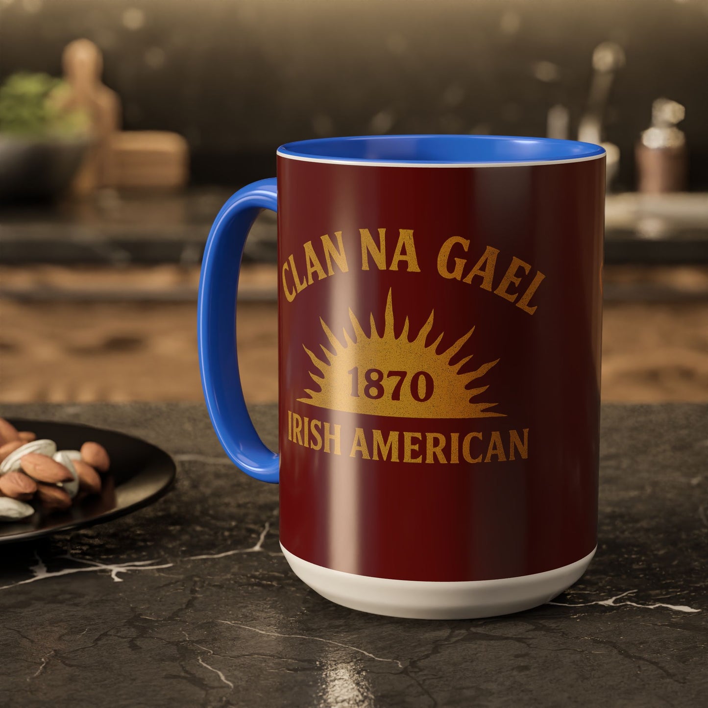 "Clan na Gael - Irish American", Colorful Mugs (11oz, 15oz) (Palladius Red)