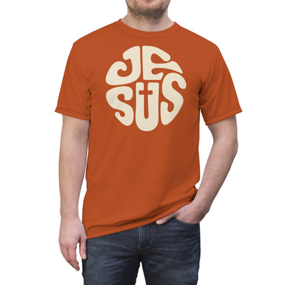 "Retro Jesus", Unisex T-shirt (Alloy Orange)