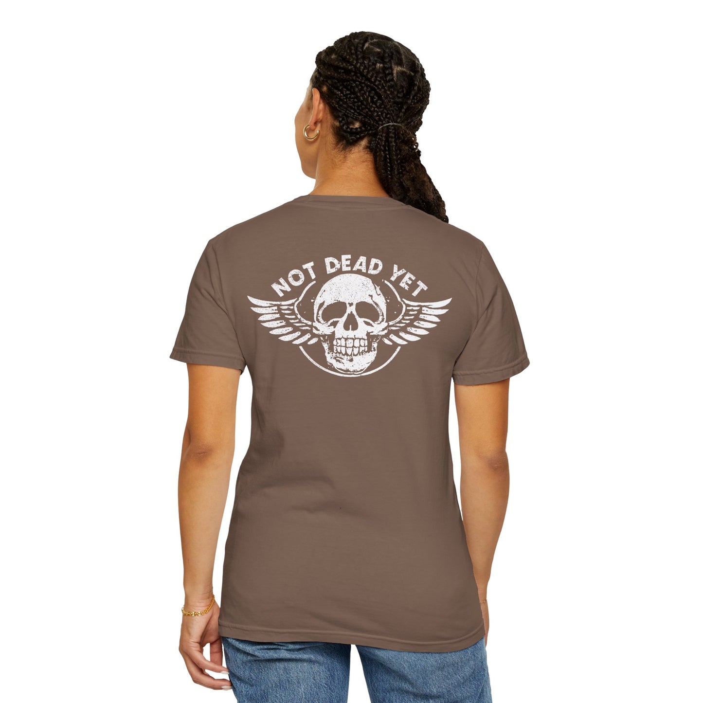"Not Dead Yet - Winged Skull", Unisex T-shirt