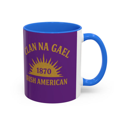 "Clan na Gael - Irish American", Colorful Mugs (11oz, 15oz) (Vesper Violet)